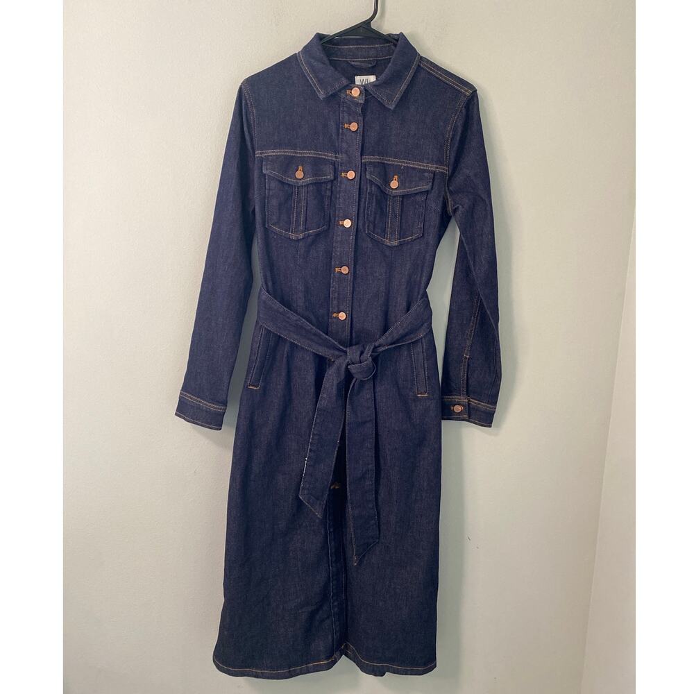 Wash Lab Denim Women's Denim Dress Size Small New - Picture 2 of 4